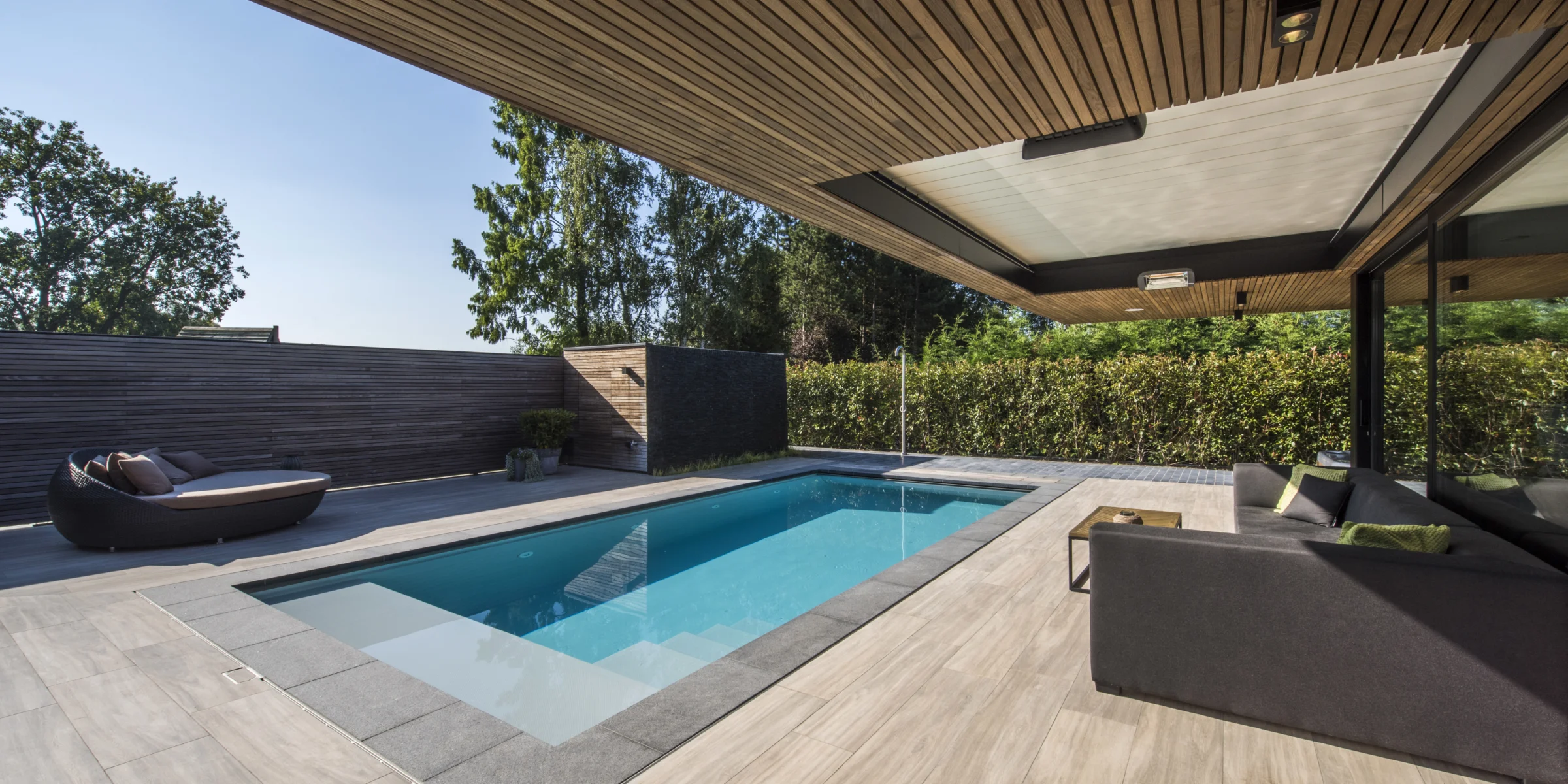 La Plage 9 Pearl Grey LPW Pools Covrex Steel Grey 28